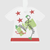 PERSONALIZE Funny Cross Country Grass Runner Stars Ornament (voorkant)