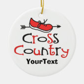 PERSONALIZE Funny Cross Country Runner ©Shoe Arrow Keramisch Ornament (Voorkant)
