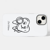 Personalize Funny Dentist Cartoon Tooth Phone Case (Achterkant (horizontaal))