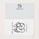 Personalize Funny Dentist Tooth business card Kaart (Buitenkant ongevouwen)