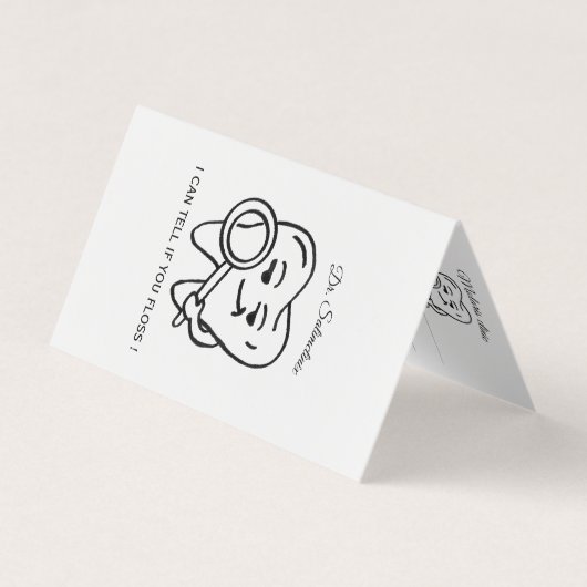 Personalize Funny Dentist Tooth business card Kaart (Voorkant)