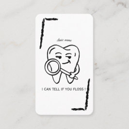 Personalize Funny Dentist Tooth business card Visitekaartje
