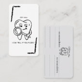 Personalize Funny Dentist Tooth business card Visitekaartje (Voorkant / Achterkant)
