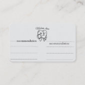 Personalize Funny Dentist Tooth business card Visitekaartje (Achterkant)