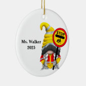 Personalize Gnome School Crossing Guard Keramisch Ornament (Rechts)