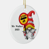Personalize Gnome School Crossing Guard Keramisch Ornament (Rechts)