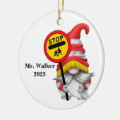 Personalize Gnome School Crossing Guard Keramisch Ornament (Links)