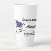 Personalize Graduation Balloon Latte Mok (Voorkant)