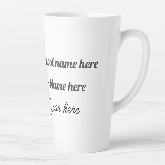 Personalize Graduation Balloon Latte Mok (Rechts)