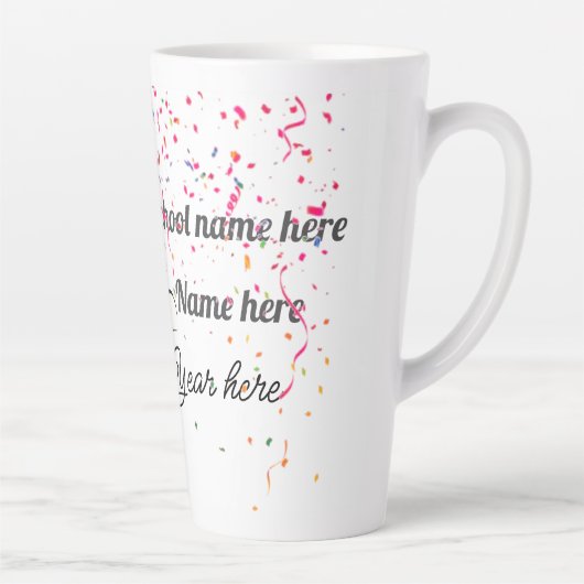 Personalize Graduation Balloon Latte Mok (Rechts)