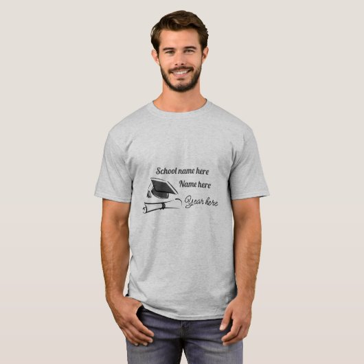 Personalize Graduation  T-shirt (Voorkant volledig)