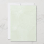 Personalize green leafy  best wedding Invitation Kaart (Achterkant)