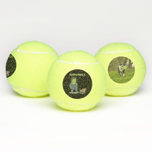 Personalize Halloween Frankenwalk Funny Dog Tennisballen (Multi)