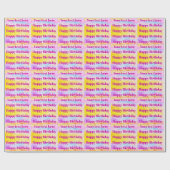 Personalize Happy Birthday Wrapping Paper Cadeaupapier (Vlak)