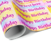 Personalize Happy Birthday Wrapping Paper Cadeaupapier (Rol Hoek)