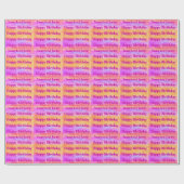 Personalize Happy Birthday Wrapping Paper Cadeaupapier (Vlak)