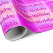 Personalize Happy Birthday Wrapping Paper Cadeaupapier (Rol Hoek)