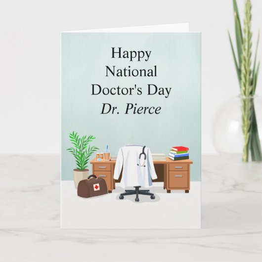 Personalize Happy Doctor's Day Doctor Office  Kaart (Voorkant)