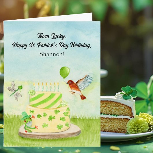 Personalize Happy St Patricks Day Birthday Kaart