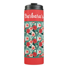 Personalize Hibiscus Flowered Thermosbeker