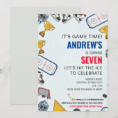 Personalize Hockey Sports  Birthday Party  Kaart (Voorkant / Achterkant)