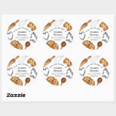 Personalize Homemade Cookie Baking Theme  Ronde Sticker (Vel)