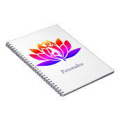 Personalize Illustrated Lotus Flower & Yoga Pose Notitieboek (Rechterzijde)
