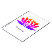 Personalize Illustrated Lotus Flower & Yoga Pose Notitieboek (Linkerzijde)