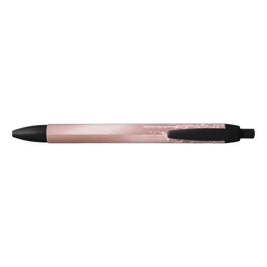Personalize Ink Pen - Rose Gold Glitter Drip (Achterkant)