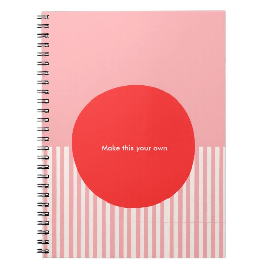 PERSONALIZE Inspired by Bauhaus Red and Pink Notitieboek (Voorkant)