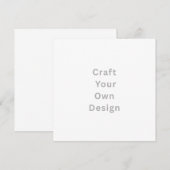Personalize Invitation, Size: 5.25" x 5.25 White  (Voorkant / Achterkant)