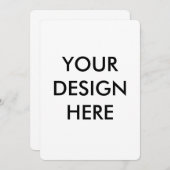 Personalize Invitation, Size: 5" x 7" Paper White Kaart (Voorkant / Achterkant)