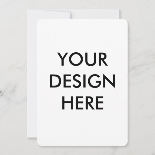 Personalize Invitation, Size: 5" x 7" Paper White Kaart (Voorkant)