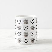 Personalize It! Black Heart Pet Photo Koffiemok (Center)