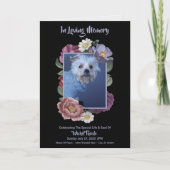 Personalize It! Floral Photo Pet Memorial Programma (Voorkant)