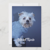 Personalize It! Floral Photo Pet Memorial Thank Kaart (Achterkant)