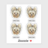 Personalize It! Multi-Pet Head Photo & Name Sticker (Vel)