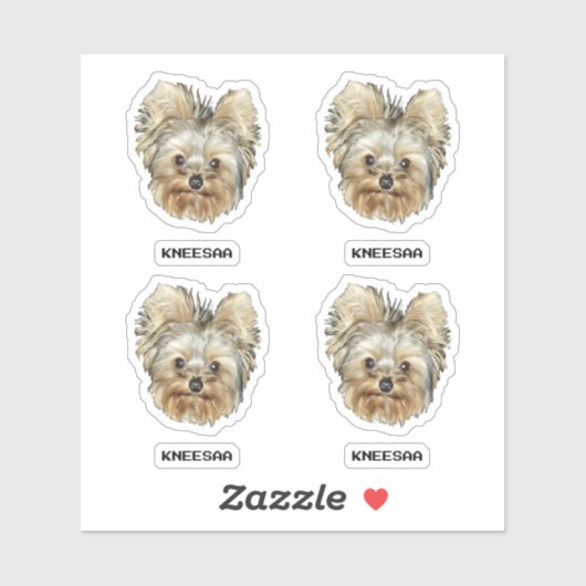Personalize It! Multi-Pet Head Photo & Name Sticker (Vel)