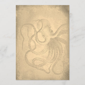 Personalize it | old octopus | Vintage Paper Kaart