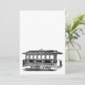 Personalize it |Old tram |streetcar Vintage engine Kaart (Staand voorkant)