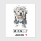 Personalize It! Pet Head Photo & Name Sticker (Vel)