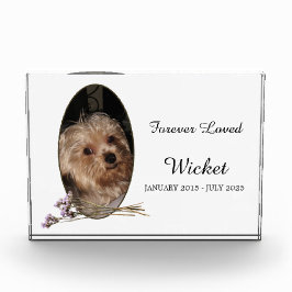 Personalize It! Pet Memorial Photo Flower Fotoblokken