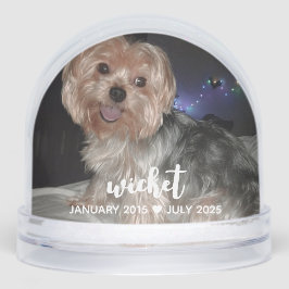 Personalize It! Pet Memorial Photo & Name WHITE Sneeuwbol