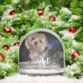 Personalize It! Pet Memorial Photo & Name WHITE Sneeuwbol (Kerstmis)