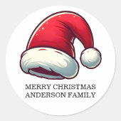 Personalize Jolly Brain Warmer Greeting Card Ronde Sticker (Voorkant)