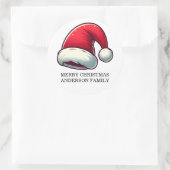 Personalize Jolly Brain Warmer Greeting Card Ronde Sticker (Tas)