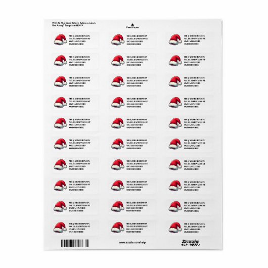 Personalize Jolly Brain Warmer Return Labels (Full Sheet)