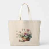 Personalize July Water Lily Tote Bag (Achterkant)