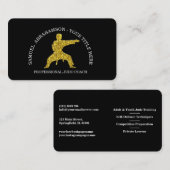 Personalize Karate instructor Gold Kickboxing  Visitekaartje (Voorkant / Achterkant)