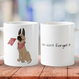 Personalize Love You Cute Dog Cartoon White Simple Koffiemok